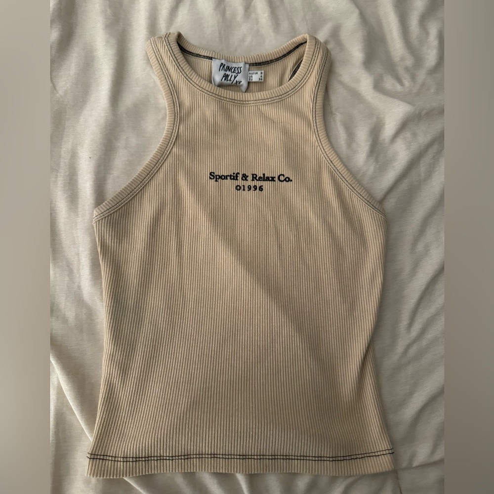 tan princess polly shirt size small